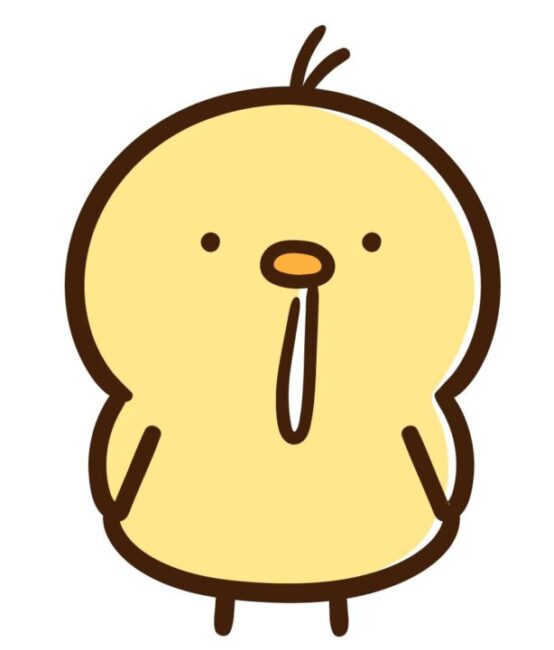 鼻水の出ているヒヨコ